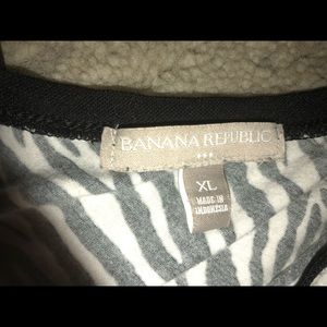 Banana Republic Zebra black/White tank sz XL
